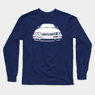 Rover 200 1990s British classic car block white Long Sleeve T-Shirt